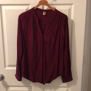 Maroon button up